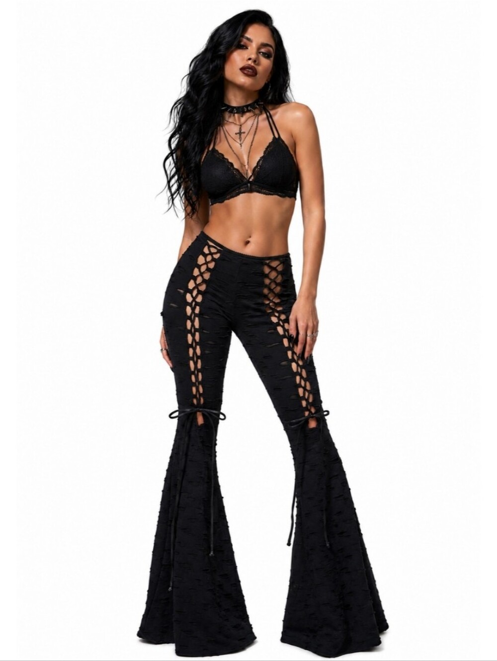 W1DOW Cutout Flare Pants